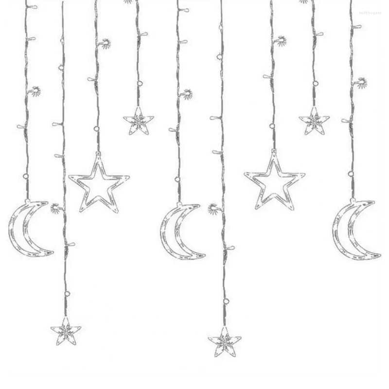 Strings Fairy Lights zasilający zasilany zasilany USB do domowej sypialni wewnętrznej dekoracji zewnętrznej gwiazda księżyca String