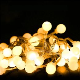 Cuerdas de luces de hadas a prueba de agua LED Ball String 3M 5M 10M USB Light Christmas Wedding Decoration Outdoor LightingLED