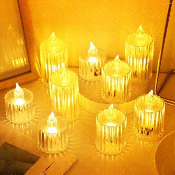 Cordes sans flamme Led bougie lumière à piles bougies chauffe-plat lampe mariage fête d'anniversaire décorations romantique 2023