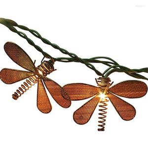 Strings Garden Decor 1,5 m 10 LED's Iron Dragonfly Led String Lichtlamp voor kerst trouwfeest Garland decoratie