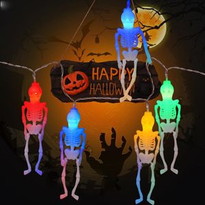 Cordes Halloween Noël LED Guirlande Lumineuse Guirlande Lumineuse Lanterne Citrouille Crâne Lampe Fantôme Décoration Batterie Cas