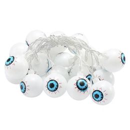 Strings Halloween schattige oogbol snaarlichten batterij bediende decoratieve waterdichte twinkeling voor feestled