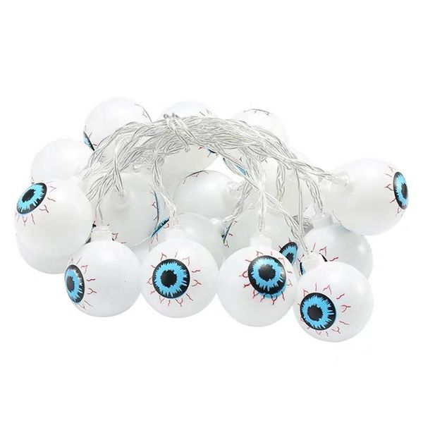 Cuerdas Halloween Cute Eyeball String Lights Funciona con pilas Decorativo Impermeable Twinkle para PartyLED LED