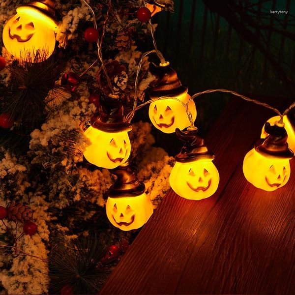 Cordes Halloween LED citrouille lumières USB batterie blanc chaud barre lumineuse discothèque KTV intérieur extérieur vacances décorations