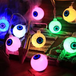 Strings Halloween Strary Ghost Eye LED Light String 10/20 LED LECHIVES 2024 Festival de Navidad Bar Home Party Decoratuon