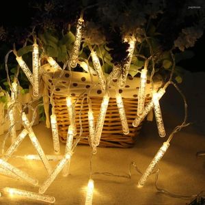 Cordes HANMIAO 10/20/30/40 LED à piles tube à bulles guirlandes lumineuses fée fête de noël noël décoration de mariage éclairage