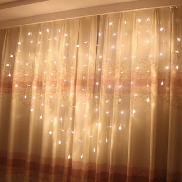 Cordes en forme de coeur LED fée chaîne rideau lumière 2M 1.5M 124 LED Valentine noël noël fête de mariage fenêtre guirlande décor