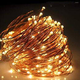 Snaren hoogwaardige kerstdecor string lichten elektrische plug-in multi-kleuren verandering 100 led drop
