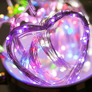 Cordes de vacances LED lumières de Noël en plein air 1m 20LED décoration de chaîne pour fête de mariage guirlande Mini 2022