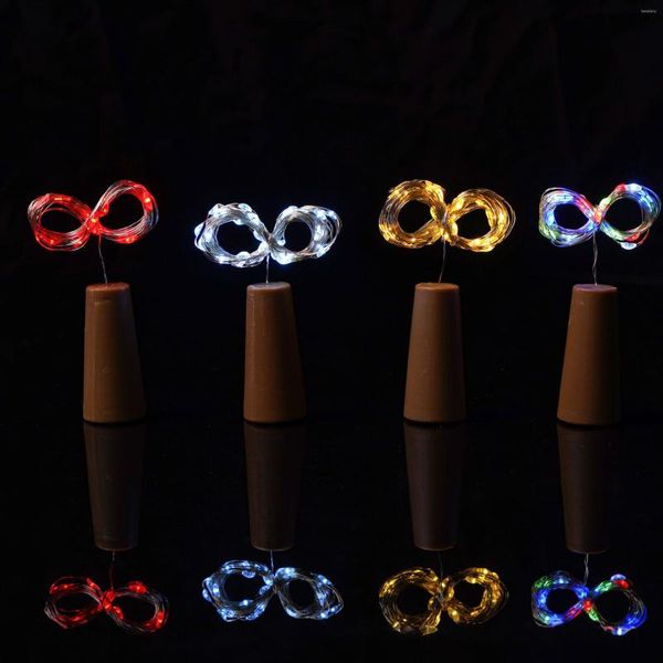 Strings Iluminación navideña 10 por ciento 5 piezas Fairy Botella de vino LED Cork Light String Garland Navidad para la decoración de la fiesta de bodas