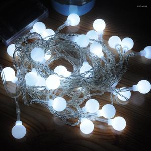 Cordes lumières de vacances Led chaîne noël décoration de mariage extérieur jardin cour batterie fil de cuivre lampe