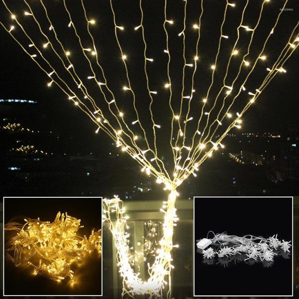 Cuerdas ICOCO 3x3m/6x3m exterior/guirnalda para el hogar LED cadena de luces de cortina de hadas para año/Navidad/fiesta/boda/decoración de jardín venta