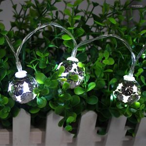 Strings Iron Art Small Flower Ball 10 Led Light String Holiday Lamp Batterij Batterij Kerstfeest Wedding Slaapkamer Tienerstijl Decor Cute