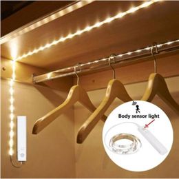 Cordes LED 30 LED IP65 ABS 6 V 1 M/2 M/3 M infrarouge main balayage capteur de mouvement veilleuses pour la maison placard armoire armoire armoire LED LEDLED