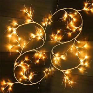 Cordes LED bouleau arbre guirlande lumineuse 7.3FT 48LED vignes fée fête branches de noël pour la maison mur chambre décor