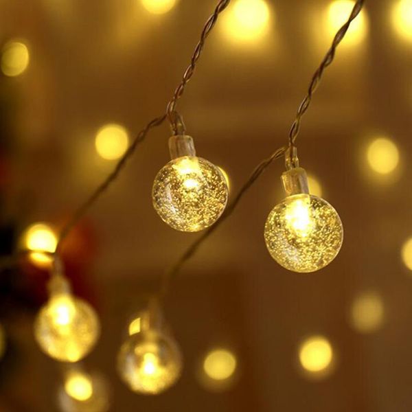 Cordes LED Bubble Ball String Lampe 40/50LED Guirlande À Piles Lumières Fée Pour Noël Valentine DIY Décoration