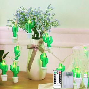 Cuerdas Led Cactus Luces Cadena Hada Jardín Año Navidad Decoración 2022 Guirnalda Cortina Lámpara Dormitorio Hogar Boda Fiesta al aire libre LED Stri