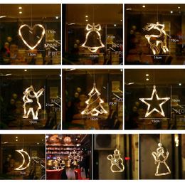 Strings Led Christmas Lights Indoor Window Decorations with Suction Cup For Holiday Birthday Party Tree DT