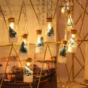 Strings LED Christmas Tree String Lights met wensende glazen fles Fairy Light 2m/6.5ft 10 lampen voor binnen buitenfeest Warm