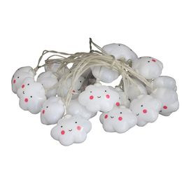 Strings LED Cloud Shape String Light à piles avec télécommande décoration intérieure pour la maison vacances en plein air LED