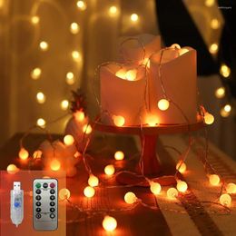 Strings led kleur veranderende snaarlichten afstandsbediening 8 modi USB Fairy Light Christmas Party Outdoor Festival Decoratieve verlichting