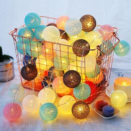 Cordes LED coton chaîne boule lumière lumières pour noël chambre jardin décoration lanterne chambre nuit