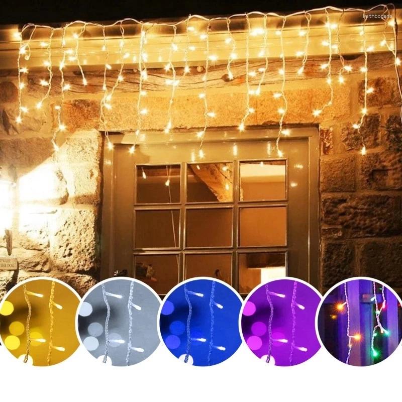 Strings LED LED Lights Szybka sznurka 5m świąteczny girland opad 0,4-0,6m AC 220V Garden Street Outdoor Dekoracyjne światło świąteczne