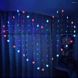 Cuerdas LED Cortina Luz Navidad Cadena Luces Amor Hada Lámpara Para Interior Exterior Decorativo Vacaciones Boda Fiesta Iluminación