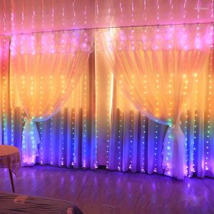 Cordes LED Rideau Lumières Chaîne Fée Alimenté Sur Secteur 8 Modes Pour Intérieur Extérieur Fête De Mariage Chambre Décor