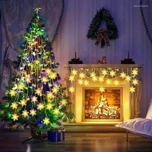Cordes LED Rideau Flocon De Neige Guirlande Lumineuse Plug In Wave Éclairage De Vacances Décoration Nuit Parfait Pour Noël Fête De Mariage