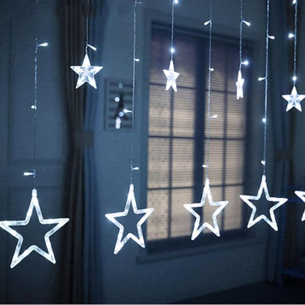 Cuerdas LED Luces de hadas 8 modos Lámpara de cadena de estrellas 220v / 110v Para guirnalda Iluminación de Navidad Fiesta Boda Vacaciones Dormitorio Decoración LED