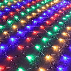 Strings Led Fairy String Net Lights Christmas Tree Garland Xmas Garden Patio Diy Wedding Decoratie Gordijn Licht EU/US/SOLAR POWERED