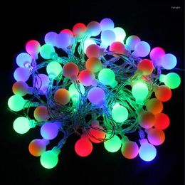 Strings LED Garland Balls Outdoor String Lights Battery 50 Festoon lampen Flash Warm White White Gullande Lumineuse Verligting