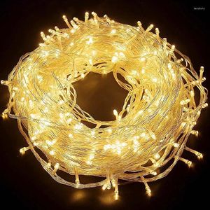 Snaren LED-slinger Lichtslingers 10m Met verlenging Kerstboom Bruiloft Decoratie Waterdicht Kerstverlichting Binnen Buiten 220V Lamp