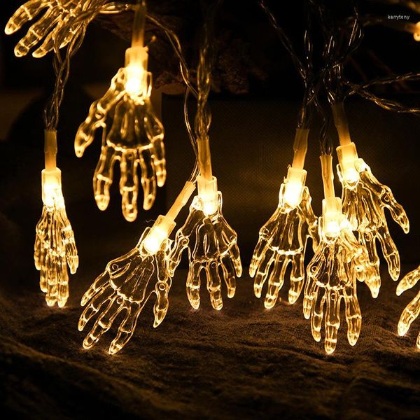 Strings Led Ghost Hand Lights String Halloween Festival Party Dress Up Pumpkin Horror Decoration