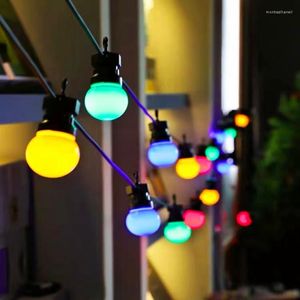 Strings LED Globe String Fairy Lights 5/10m Clear/Milky Christmas G50 Outdoor Waterdichte bruiloft Garden Patio Street Decoratie