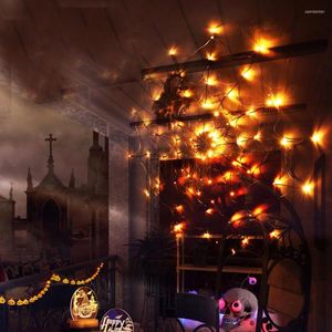 Strings Led Halloween Black Spider Web Light met 70 waterdichte oranje netlichten Decor huis binnen en eng buiten