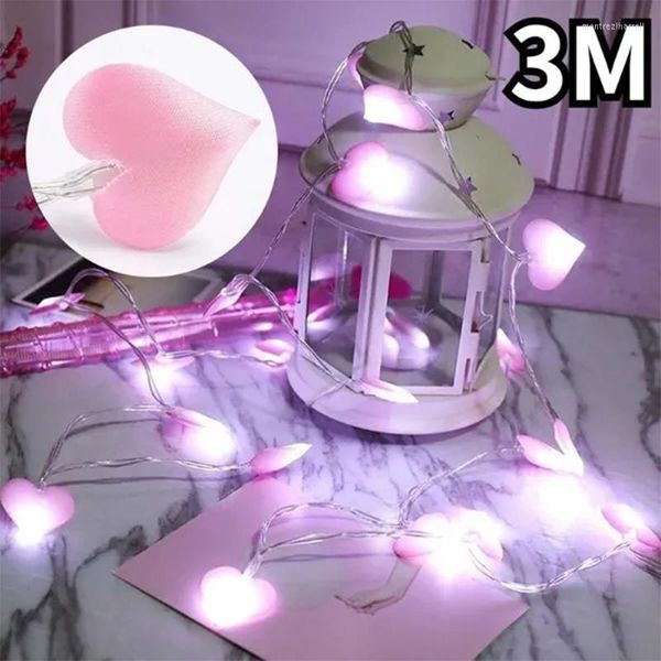 Cordes LED en forme de coeur guirlandes lumineuses rose violet fille lumière saint valentin fée intérieur fête jardin saint valentin décor