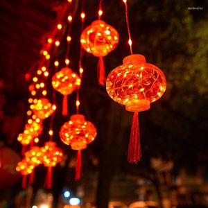 Strings LED Holiday Lights Red Lantern Pendant Chinese Knot String Garland Night Light Spring Festival Home Decor