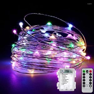 Strings LED-lichten Garland batterij bediende afstandsbediening Fairy Light Christmas Decoration Year's Wedding Party Xmas Decor