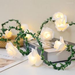 Cordes LED Lumières Chaîne Fête Des Mères Rose Fleur Blanc Chaud Éclairage À Piles Saint Valentin Intérieur Fête Décor