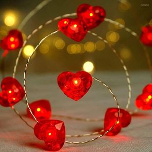 Cordes LED LOVE Heart String Lights Red Fairy Garland pour le mariage Birthday Party Home Decor Valentines Gift Girfriend