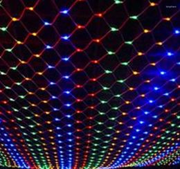 Cuerdas LED Net Mesh String Fairy Lights 204LEDS 6.56 Ft X 9.84 8 ModosTransparencia Impermeable Navidad Decorativo