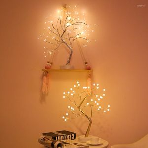 Strings LED Night Light Mini Arbre de Noël Fil de cuivre Guirlande Lampe pour enfants Maison Chambre Décoration Décor Fée Éclairage de vacances