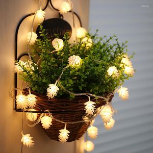 Cordes LED cône de pin guirlande lumineuse pour décor de mariage fête en plein air décorations d'arbre de noël année lampe étanche