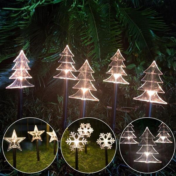 Cordes LED Flocon De Neige De Noël Jardin Lumière Arbre Décoration De Fête Pour La Maison Paysage Lampes 2022 Plug-in Extérieur #40LED StringsLED