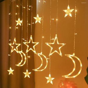 Strings LED Solaire Jardin Lumière Ambiante 3.5m Étoiles Lune Météore Douche Guirlande Bande De Vacances En Plein Air Guirlandes Décoration Lampe