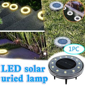 Strings LED Solar Ground Lights 12 Led Waterdichte Powered Garden Decor Licht Outdoor Landschap Spotlight Lamp #40