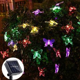 Strings LED Solar Light Outdoor slinger 20/30/50 Honey Bee Christmas String Lights Fairy Year Decorations 2022 Nelled