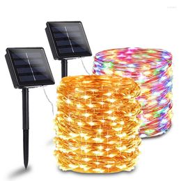 Strings LED Solar Light Outdoor Waterproof Fairy Garland String Lights Christmas Party Garden Lamp